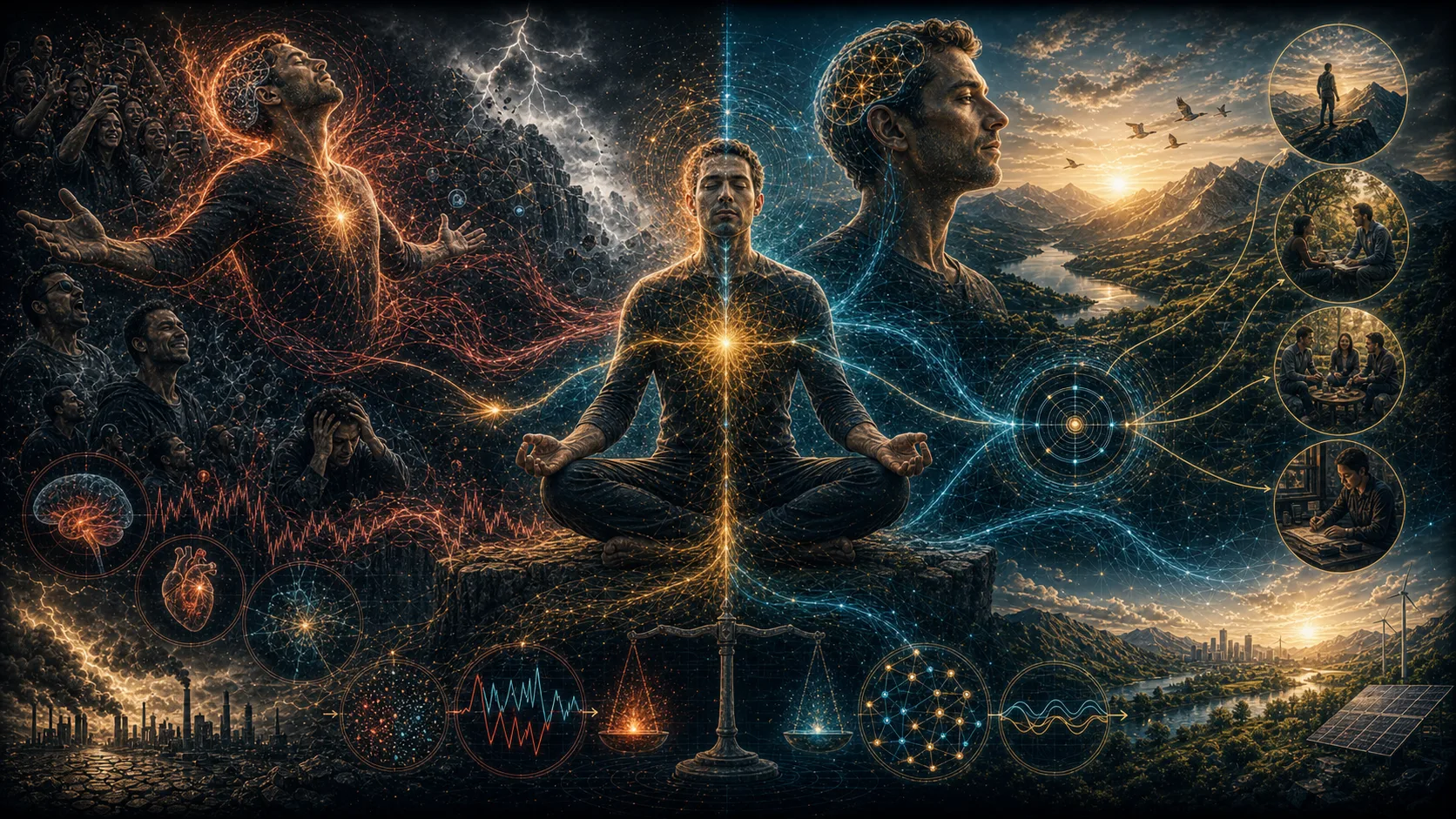Concept map for Staying Humble — the Thermodynamics of Equanimity
